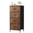 Aidoly Dresser, 4 Storage Drawers, Anti-Tip Fabric Closet Chests Organizer Tower Furniture with Wooden Top, Metal Frame, Aidoly Dresser, 4 Storage Drawers, Anti-Tip Fabric Closet Chests Organizer Tower Furniture with Wooden Top, Metal Frame, Rust