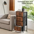 Aidoly Dresser, 4 Storage Drawers, Anti-Tip Fabric Closet Chests Organizer Tower Furniture with Wooden Top, Metal Frame, Aidoly Dresser, 4 Storage Drawers, Anti-Tip Fabric Closet Chests Organizer Tower Furniture with Wooden Top, Metal Frame, Rust