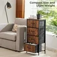 Aidoly Dresser, 4 Storage Drawers, Anti-Tip Fabric Closet Chests Organizer Tower Furniture with Wooden Top, Metal Frame, Aidoly Dresser, 4 Storage Drawers, Anti-Tip Fabric Closet Chests Organizer Tower Furniture with Wooden Top, Metal Frame, Rust