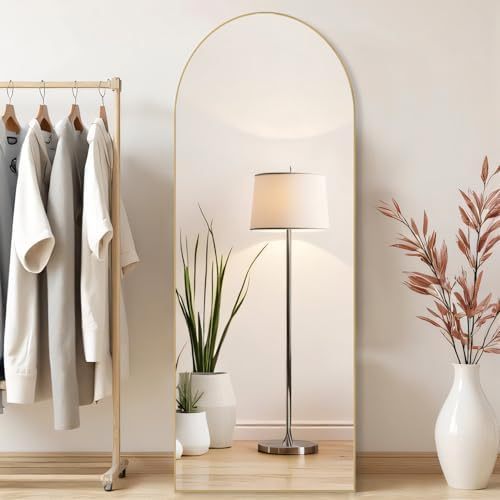 Mirror Full Length, Upgraded 16"x59" Body Wall Mirrors with Shatter-Proof Glass, Floor Standing, Hanging or Leaning, Tall Mirror with Stand Aluminum Alloy Frame for Bedroom Cloakroom