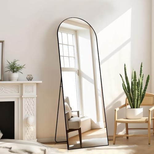 Mirror Full Length, Upgraded 16"x59" Body Wall Mirrors with Shatter-Proof Glass, Floor Standing, Hanging or Leaning, Tall Mirror with Stand Aluminum Alloy Frame for Bedroom Cloakroom