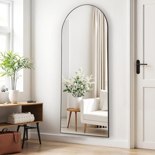 Mirror Full Length, Upgraded 16"x59" Body Wall Mirrors with Shatter-Proof Glass, Floor Standing, Hanging or Leaning, Tall Mirror with Stand Aluminum Alloy Frame for Bedroom Cloakroom