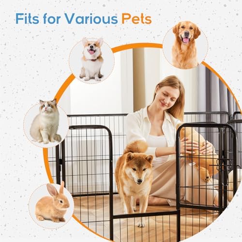 Dog Playpen, Puppy Fence for Yard, Camping, RV, Indoor/Outdoor Use, 40-Inch 16-Panel Exercise Pen for Small/Medium/Large Pets
