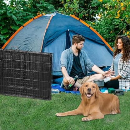Dog Crate, 36 Inch Medium Wire Kennel with Divider Panel, Metal Cages with Double Door, Leak-Proof Pan Tray, Folding Portable for Indoor Outdoor Travel