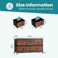 Aidoly 5-Drawer Dresser with Wooden Top, Adjustable Feet, Sturdy Metal Frame Dressers for Bedroom, Living Room, Rust