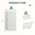 Aidoly Dresser, 4 Storage Drawers, Anti-Tip Fabric Closet Chests Organizer Tower Furniture with Wooden Top, Metal Frame, Aidoly Dresser, 4 Storage Drawers, Anti-Tip Fabric Closet Chests Organizer Tower Furniture with Wooden Top, Metal Frame, White