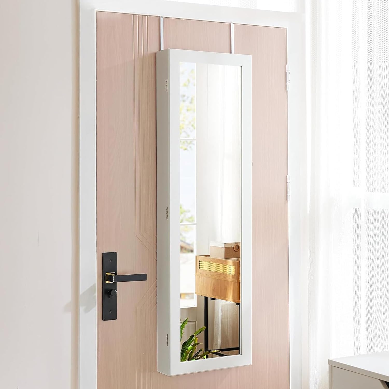 Aidoly Jewelry Armoire with LED Lights and Full-Length Mirror