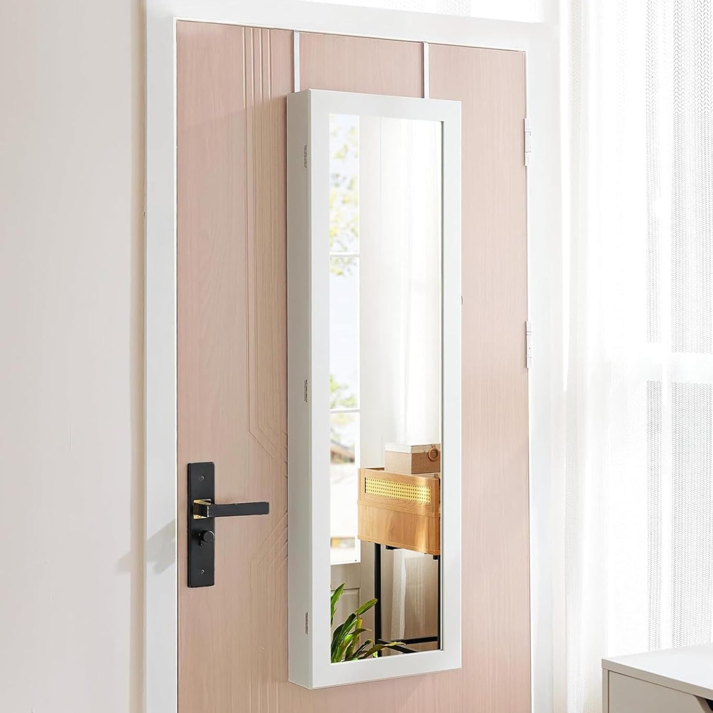 Aidoly Jewelry Armoire with LED Lights and Full-Length Mirror