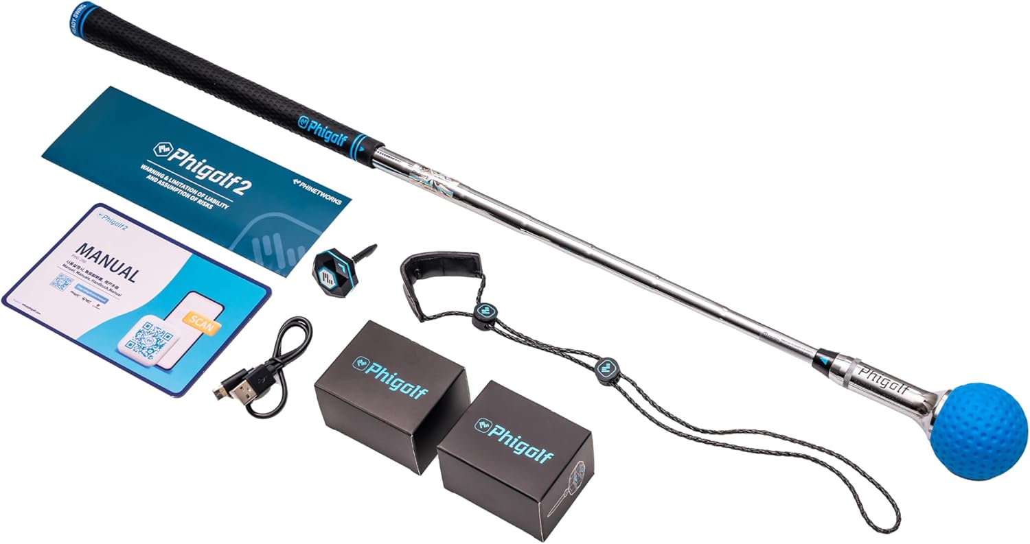 Home Golf Game Simulator: Enjoy Interactive Golf with Motion Sensor & Swing Stick for Indoor & Outdoor Fun – 38,000+ Courses Worldwide, Compatible with Android, iOS, App & E6 Connect