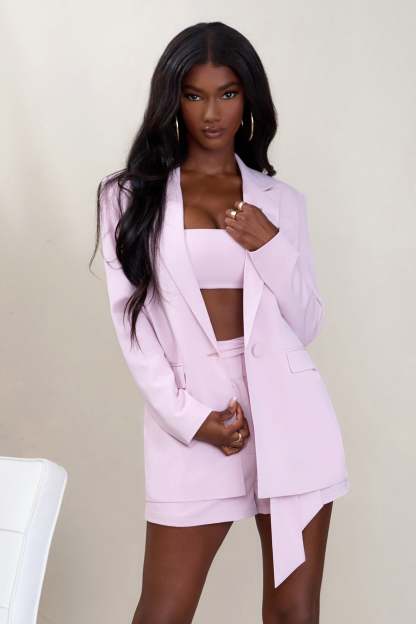 Barbie Girl Pink Tailored Blazer-Fashionmomo.All Rights Reserved