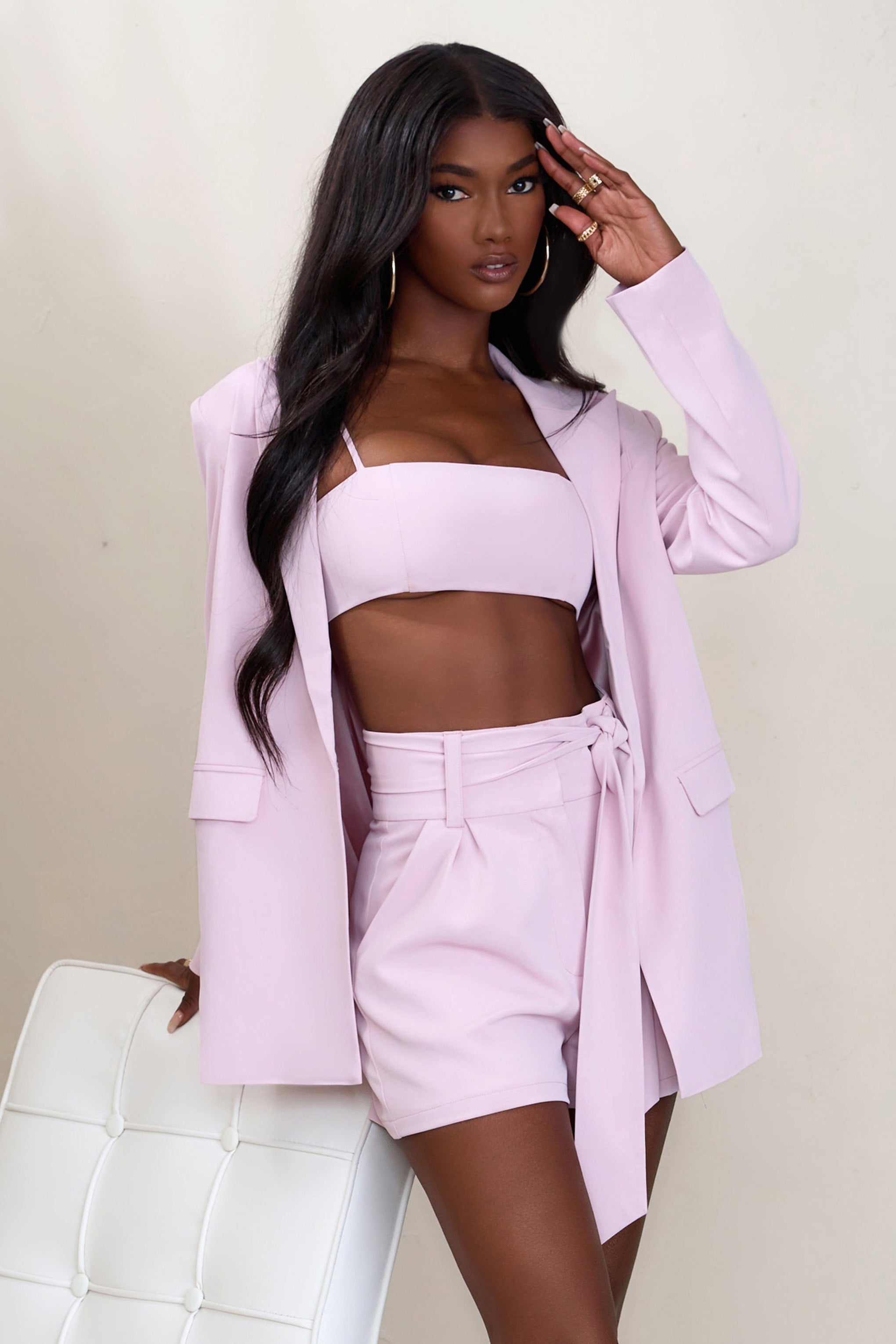 Barbie Girl Pink Tailored Blazer-Fashionmomo.All Rights Reserved