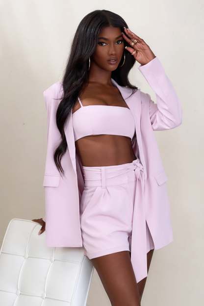 Barbie Girl Pink Tailored Blazer-Fashionmomo.All Rights Reserved