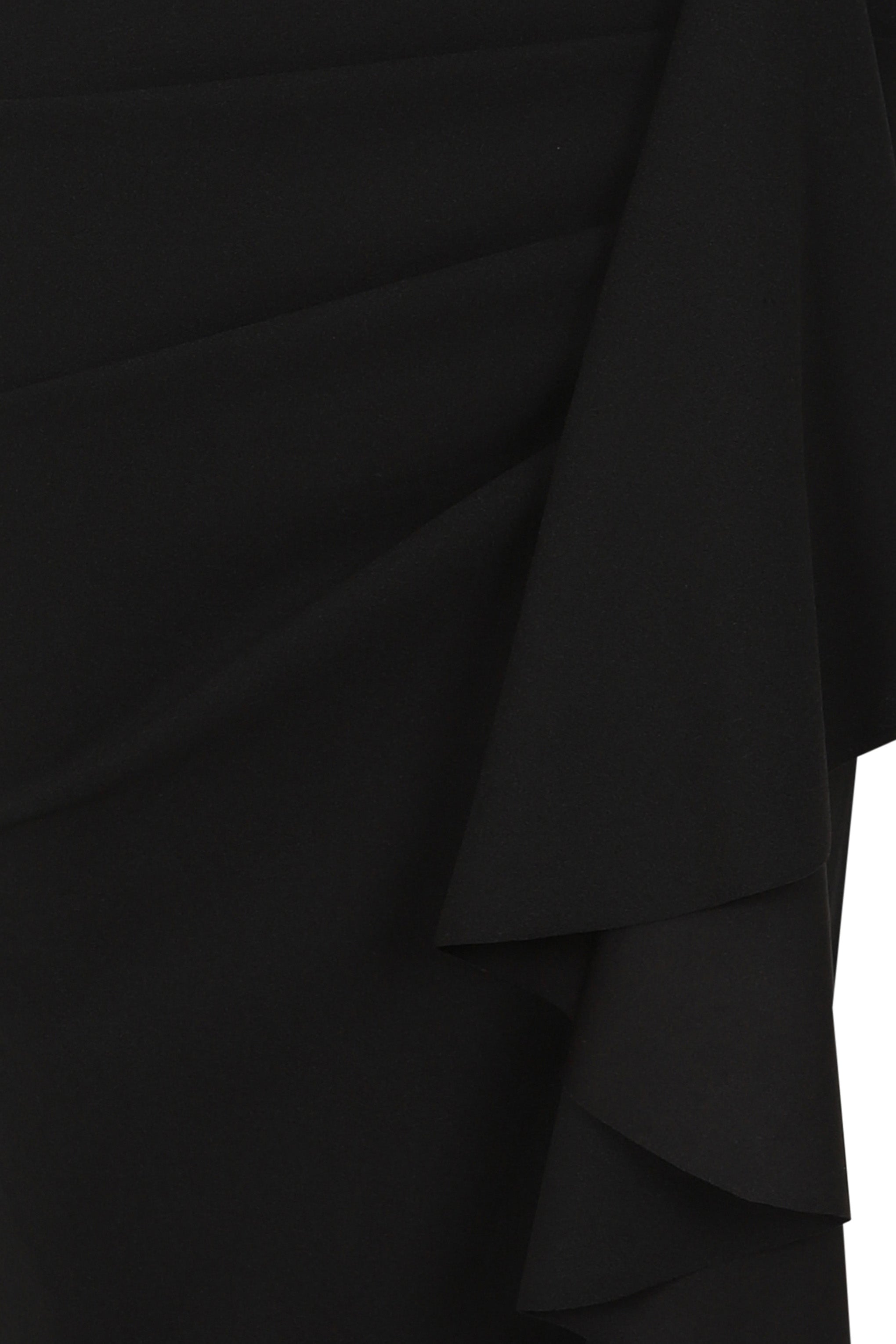 Fleur Black Bandeau Ruffle Maxi Dress-Fashionmomo.All Rights Reserved
