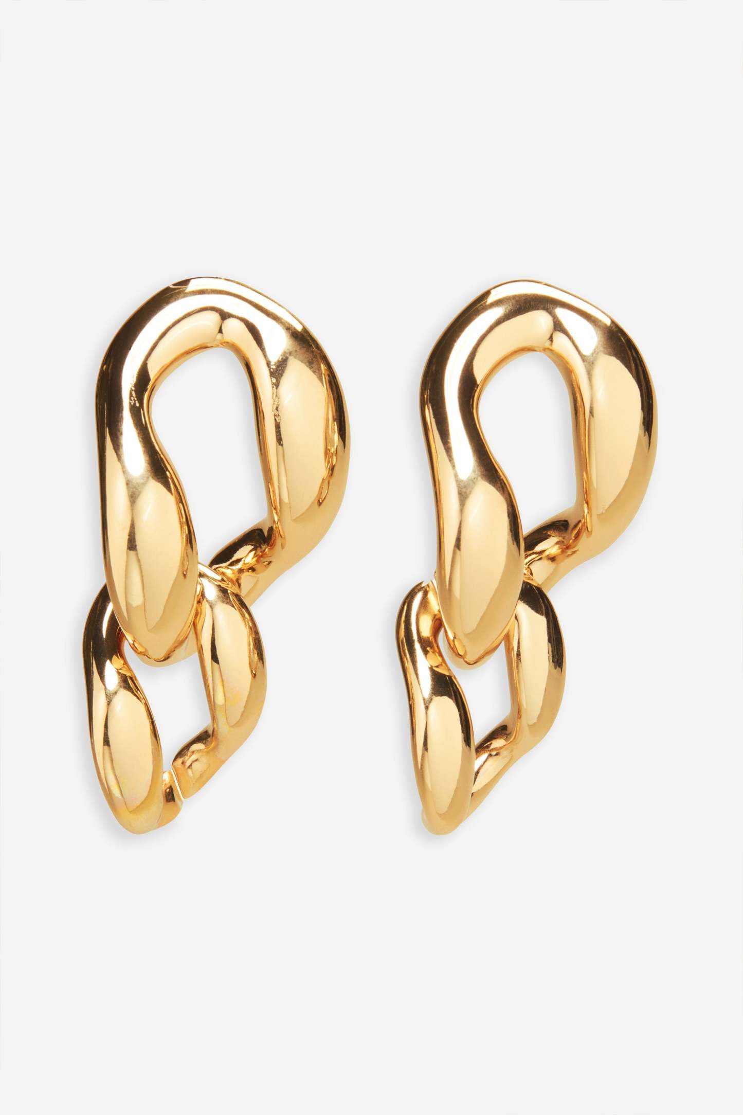 Faria Gold Chain Drop Earrings-Fashionmomo.All Rights Reserved