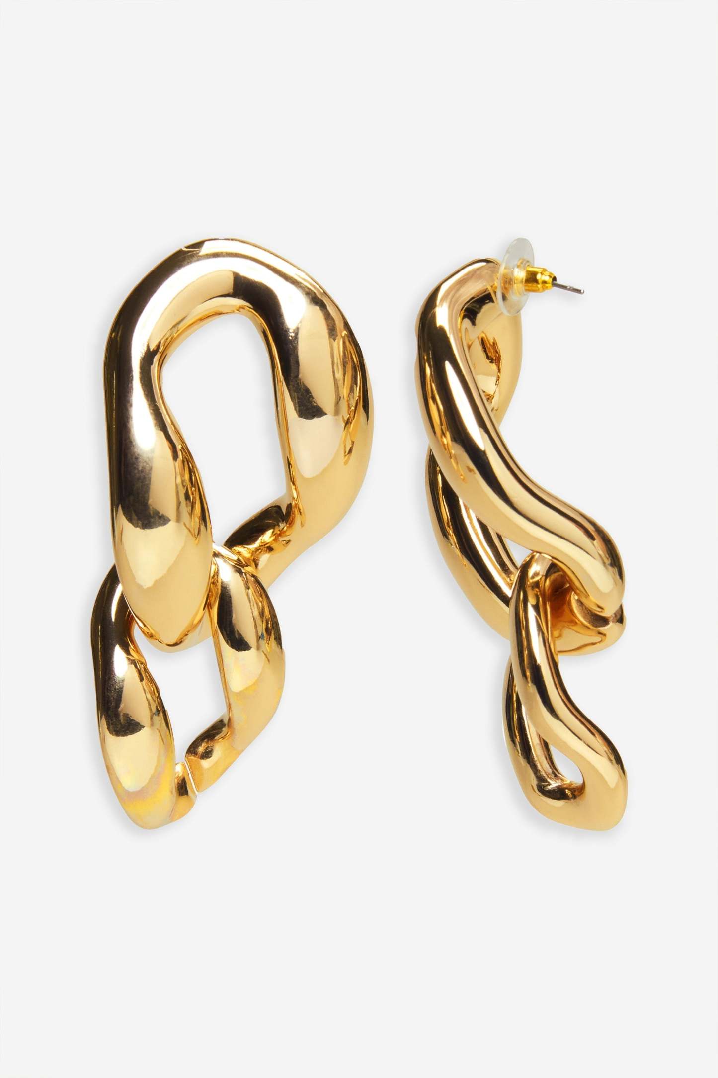 Faria Gold Chain Drop Earrings-Fashionmomo.All Rights Reserved