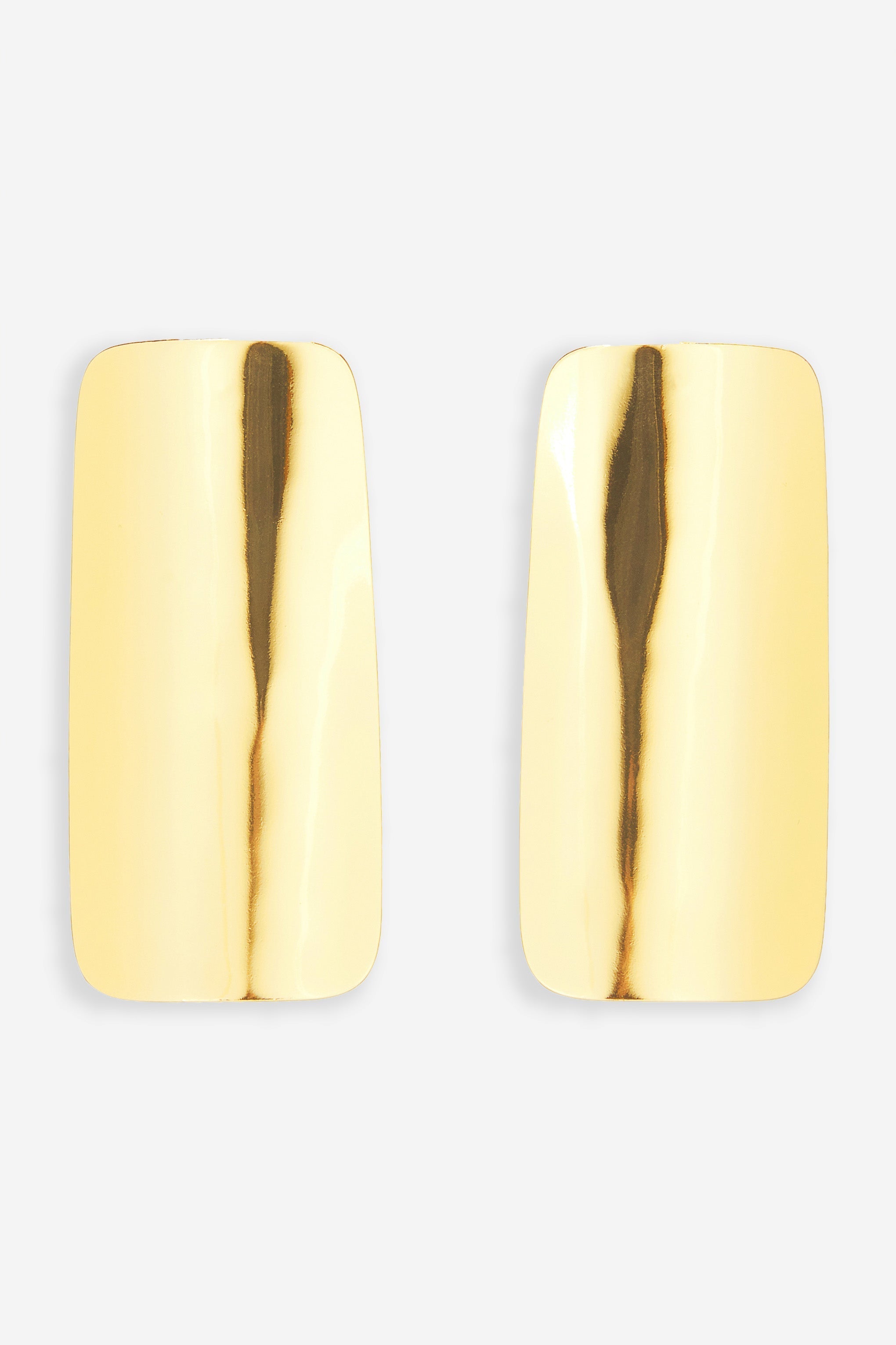 Fiona Gold Rectangle Statement Earrings-Fashionmomo.All Rights Reserved