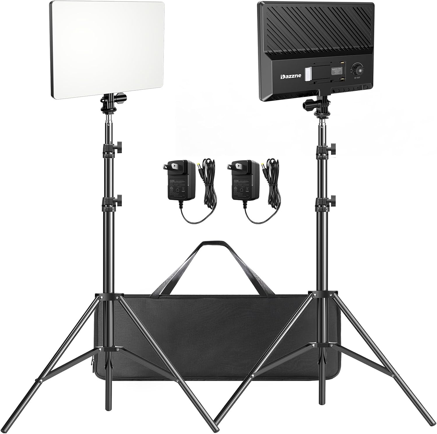 D50 LED Video Light Panel Lights 15.4", 2 Packs 45W 3000K-8000K Bi-Color Dimmable Photography Lighting, CRI 96+ Videography Lighting for Video Shooting/Gaming/Live Stream/Studio/Film