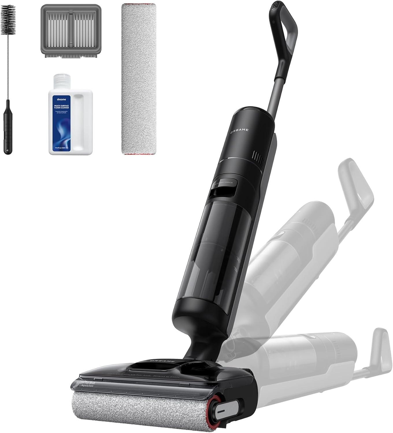 Wet Dry Vacuum Cleaner, 0 Tangle Cordless Vacuum Mop All-in-One for Hard Floors, 180° Lie-Flat Floor Cleaner Machine with 194°F Hot Self-Cleaning, 50Mins Runtime