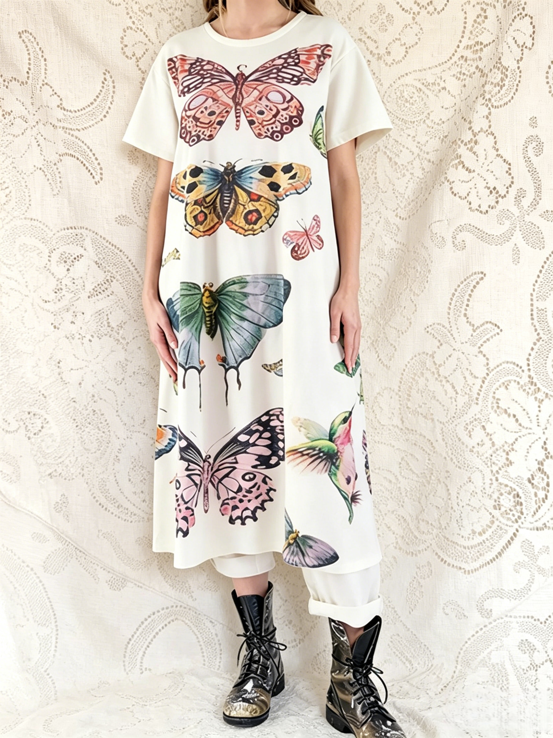 Butterfly T-shirt dress