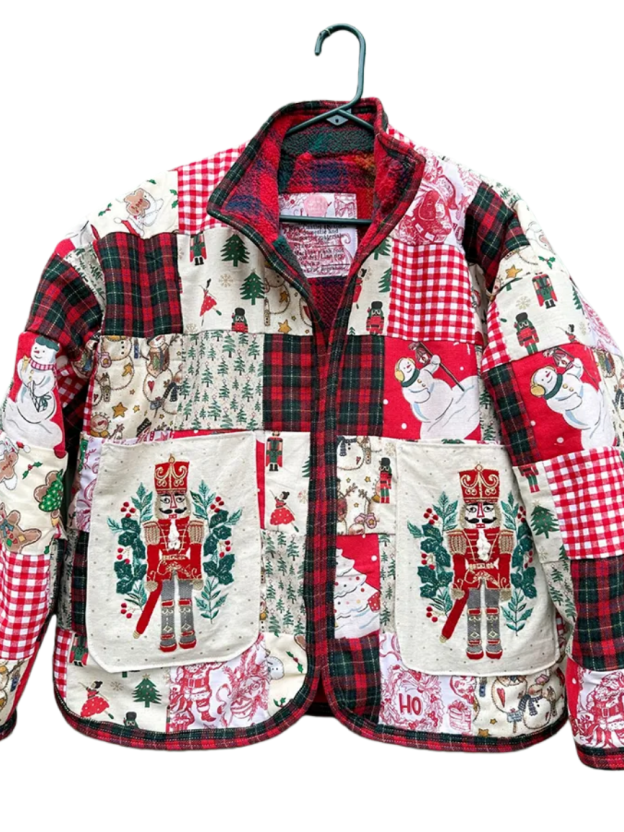 Retro patchwork jacket