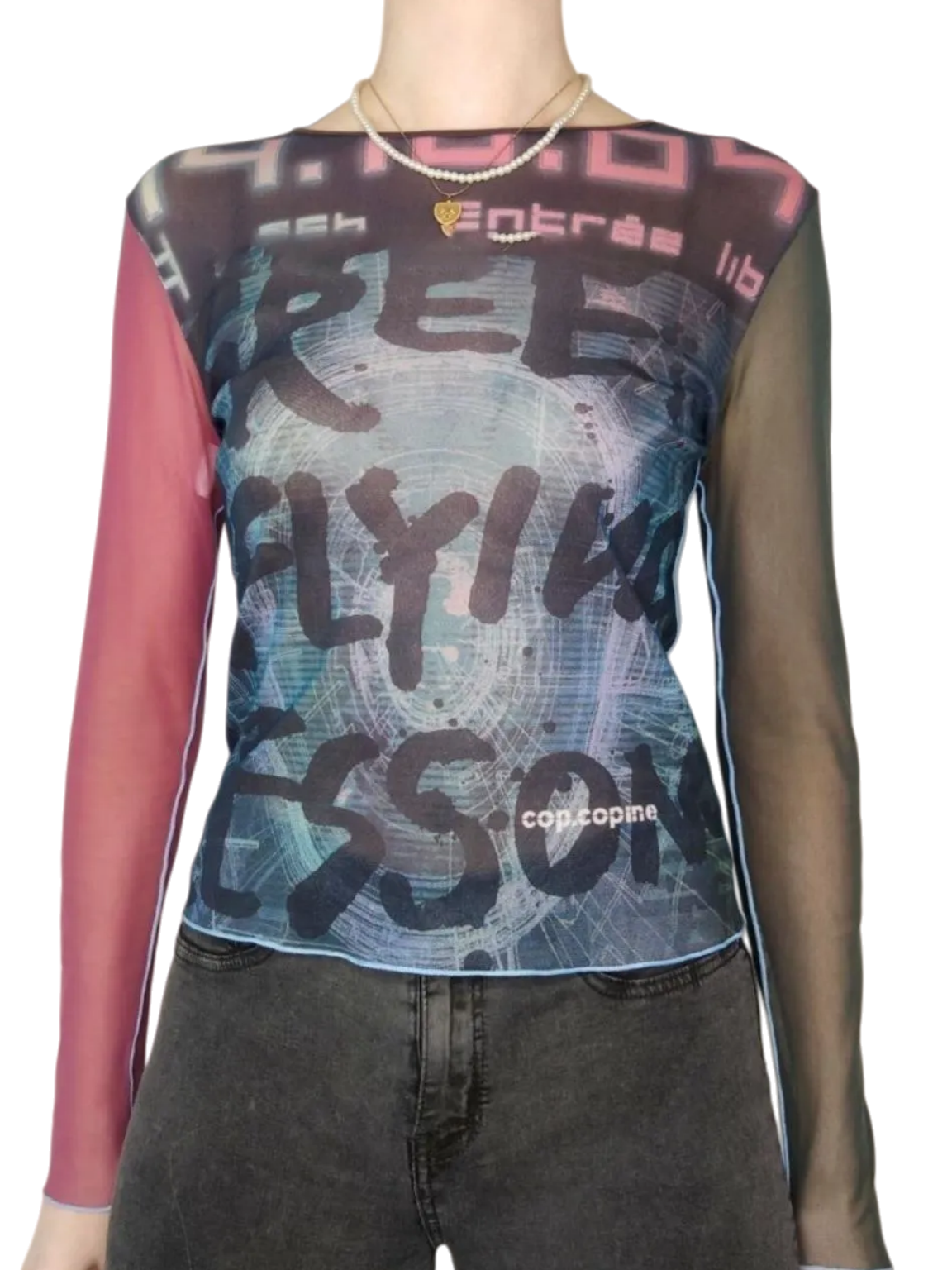 Police Section Pink Blue Long Sleeve