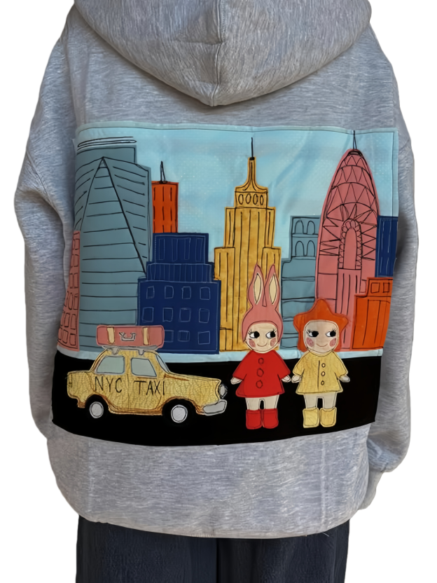 NYC Skyline Cartoon Hoodie