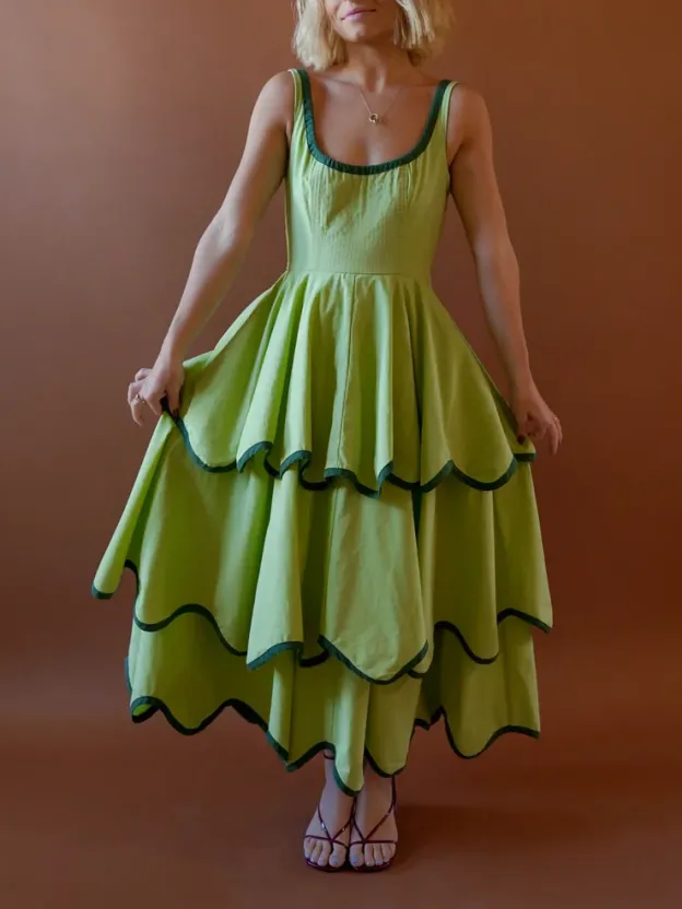 The Millie Dress in Matcha