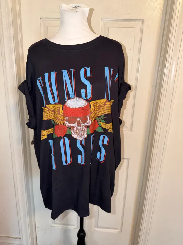 Guns N’ Roses Double Sided Oversized Distressed Tee
