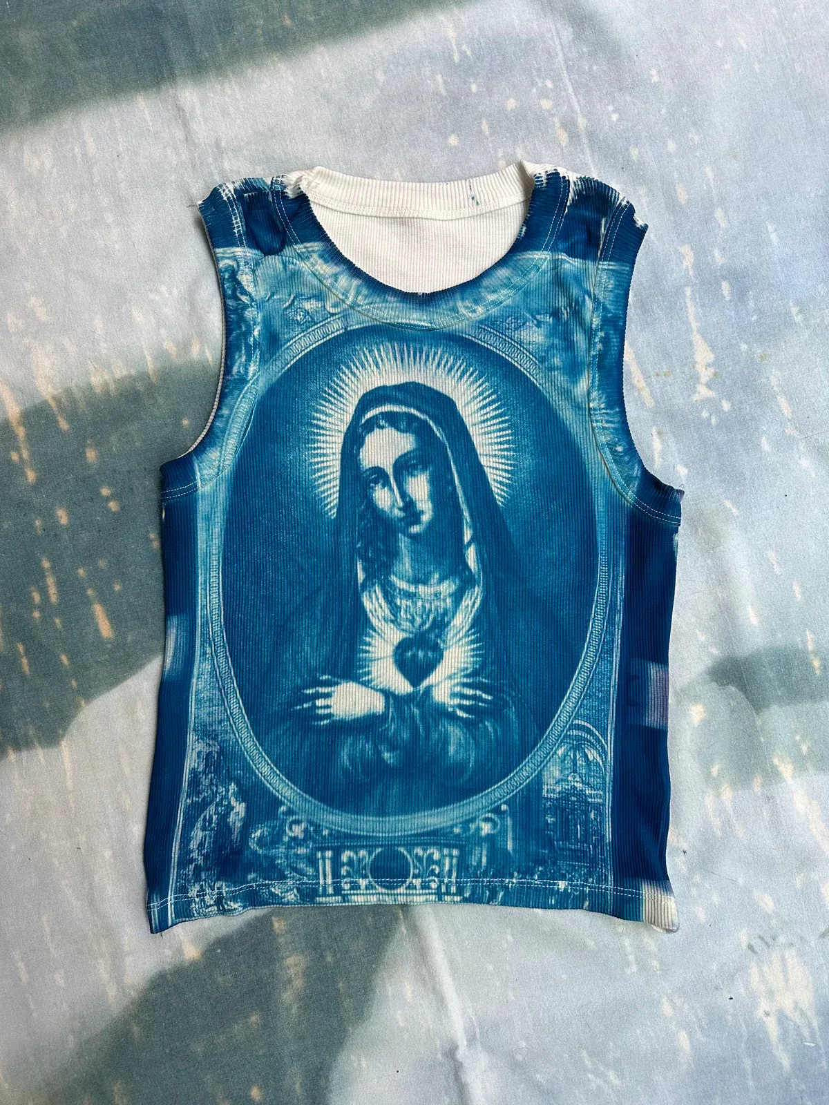 Holy Blue Cyanotype Crop Top