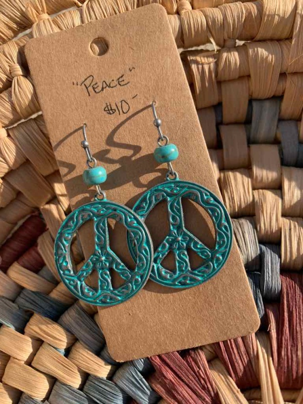 Turquoise Peace Earrings