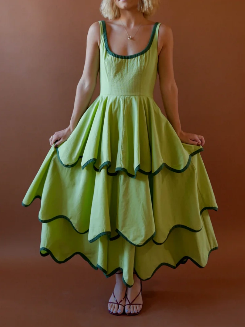 The Millie Dress in Matcha