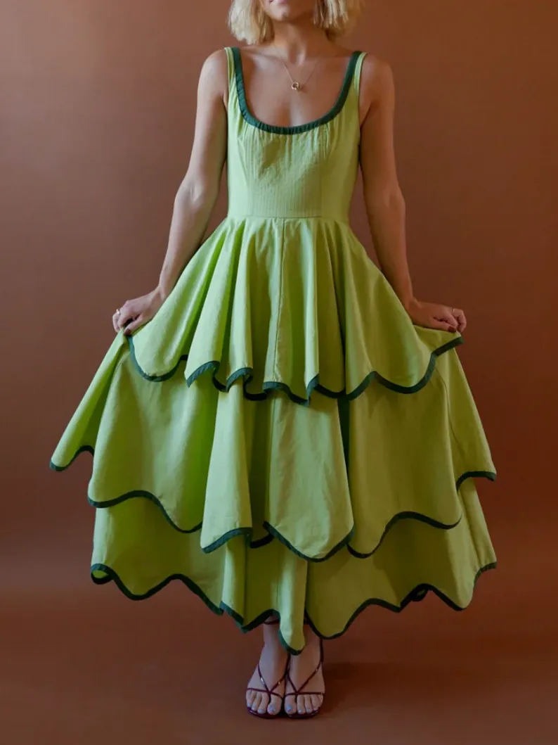 The Millie Dress in Matcha