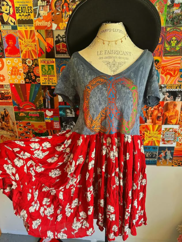 Hippie Heart Peace Mix & Match Dress