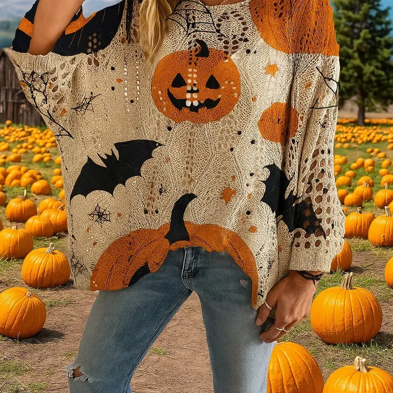 Women’s Diamond Hollow Out Batwing Sleeve Top