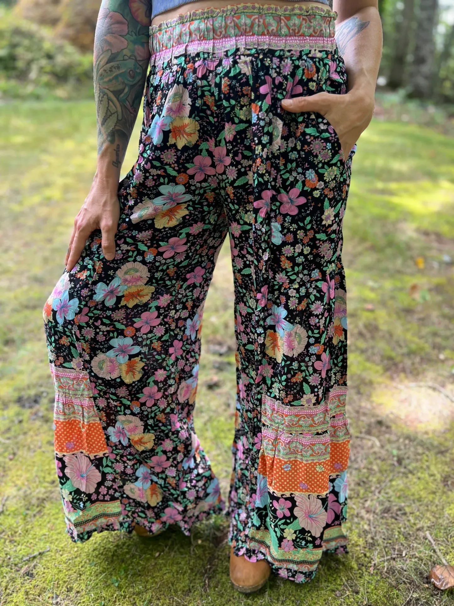 bohemian WIDELEG PANTS