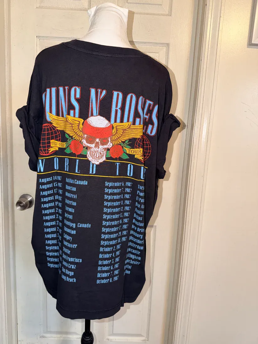 Guns N’ Roses Double Sided Oversized Distressed Tee
