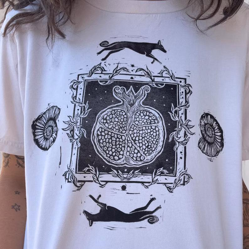 handprinted fruit handler top