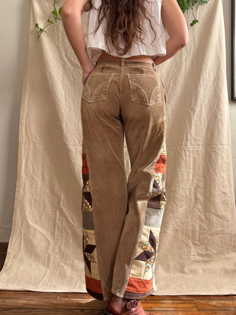 Star & Pinwheel 1970s Corduroys