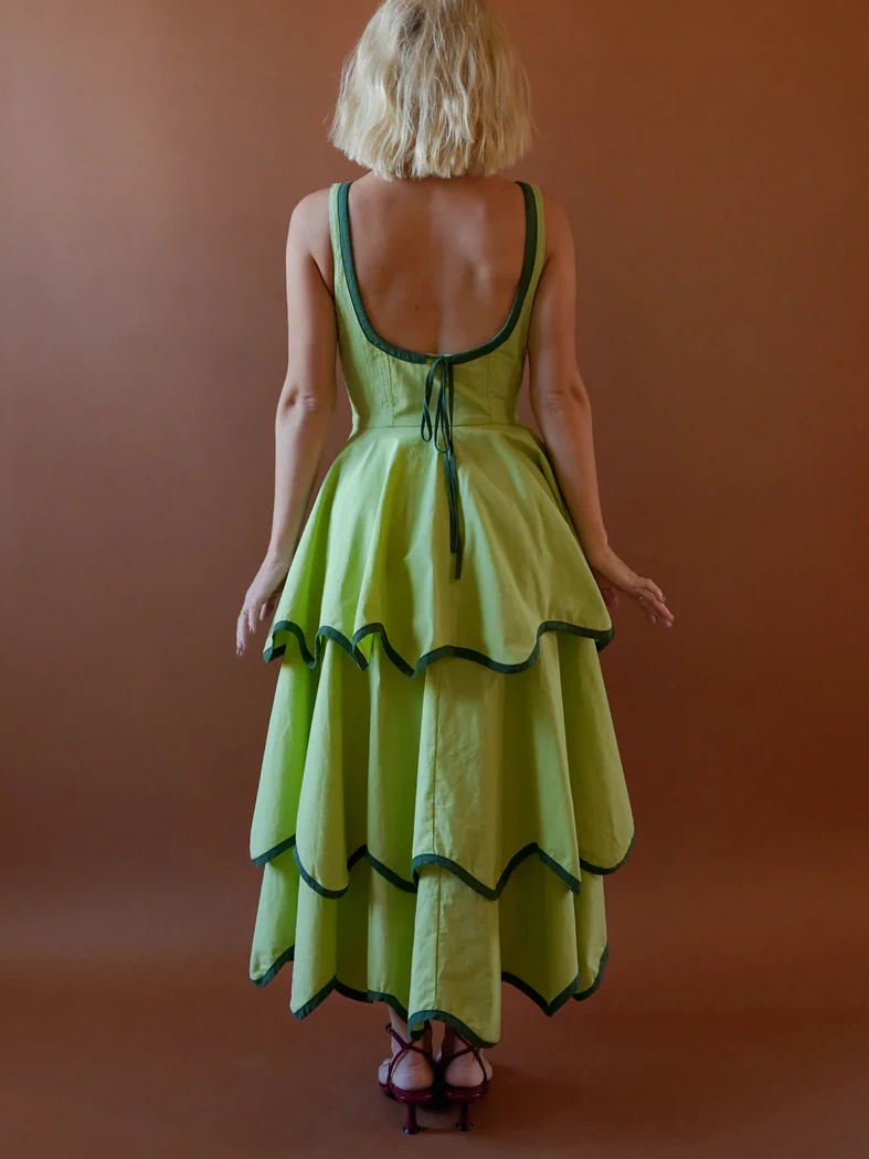 The Millie Dress in Matcha