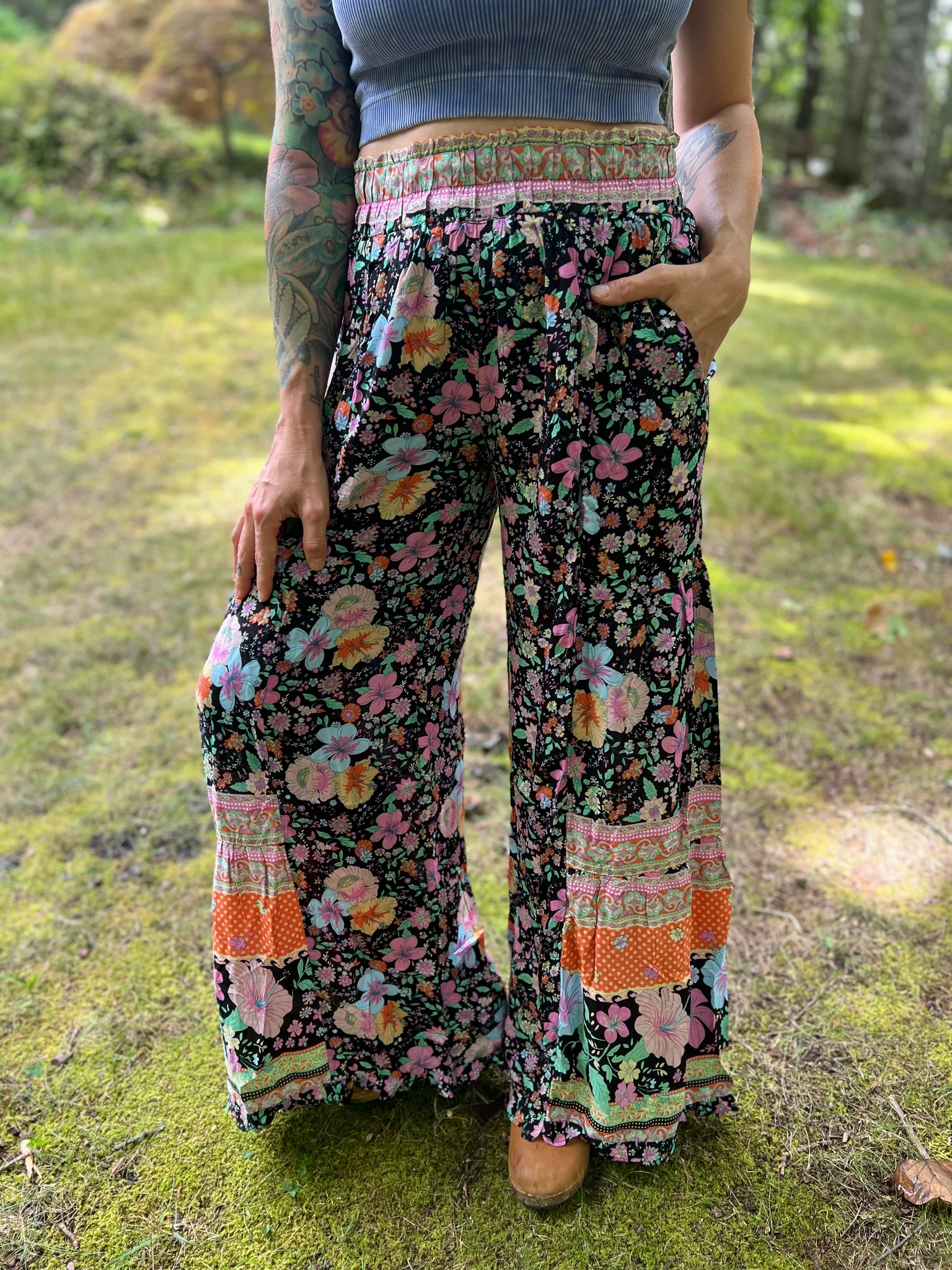 bohemian WIDELEG PANTS