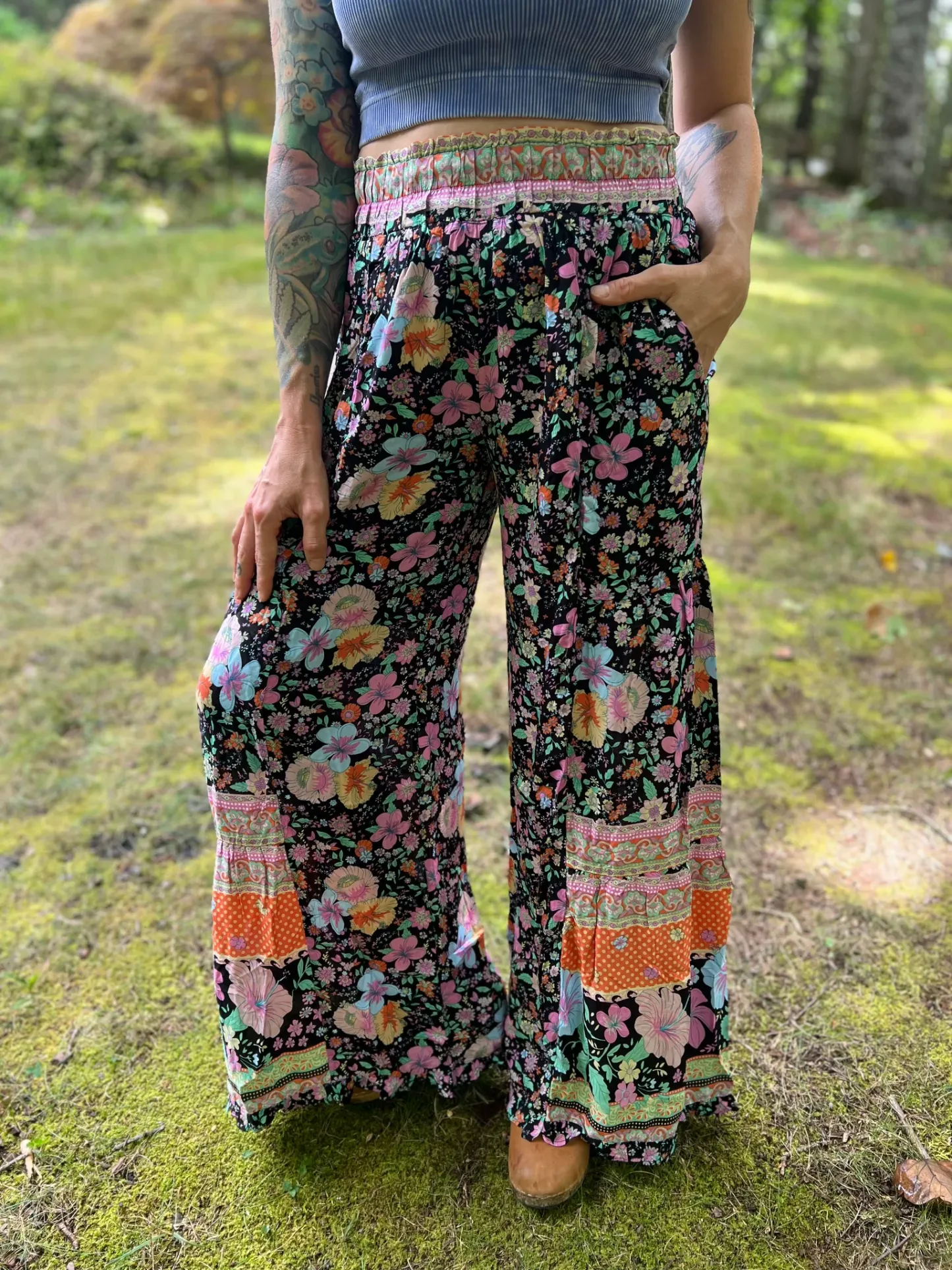 bohemian WIDELEG PANTS