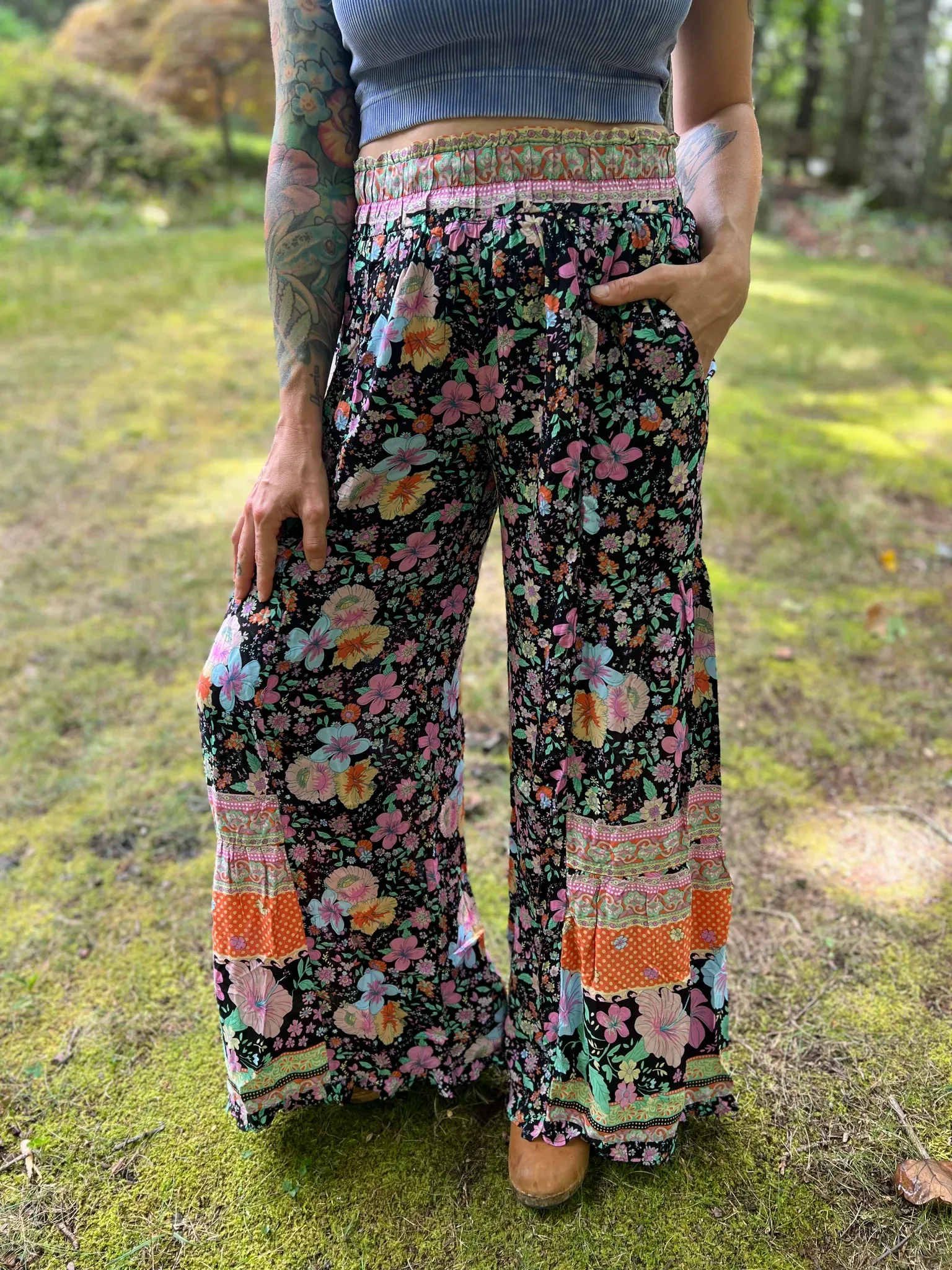 bohemian WIDELEG PANTS