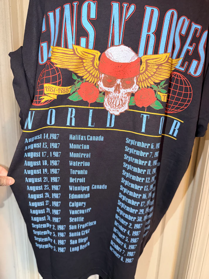 Guns N’ Roses Double Sided Oversized Distressed Tee