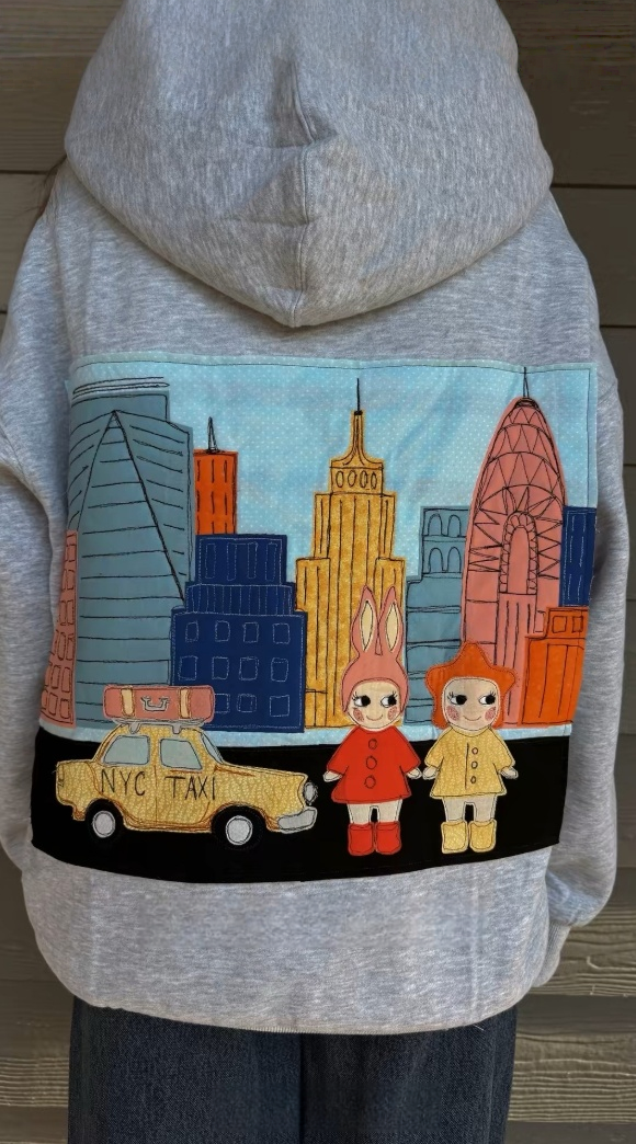 NYC Skyline Cartoon Hoodie