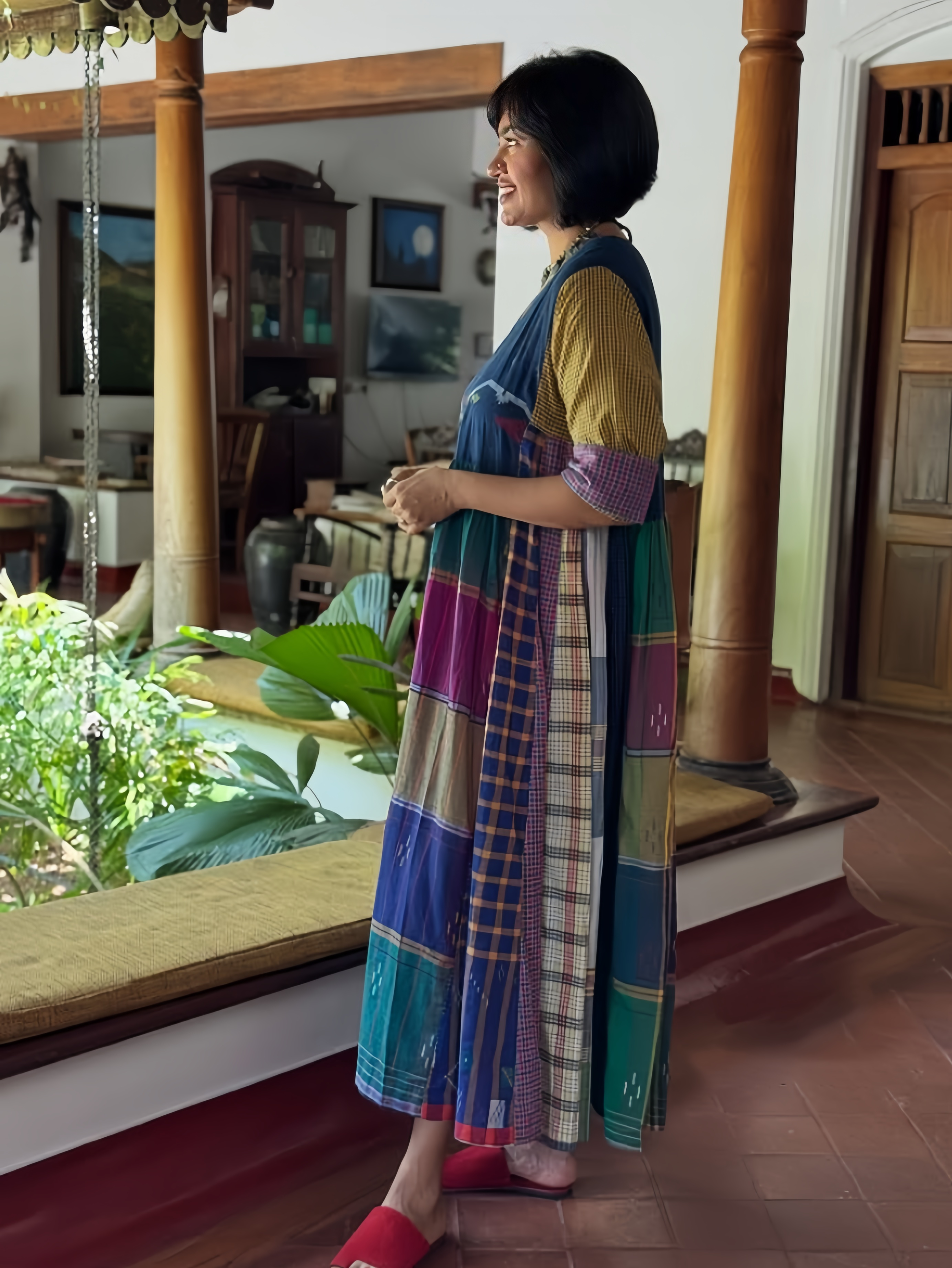 Handcrafted Patchwork Boho Maxi Dress