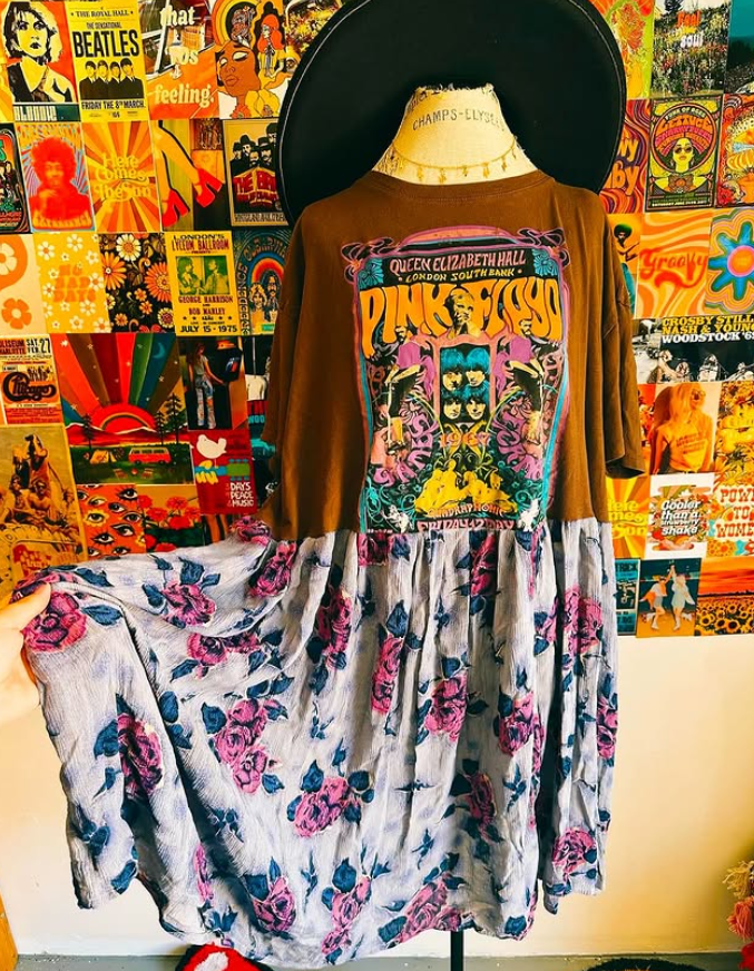 Pink Floyd Floral Mix & Match Dress