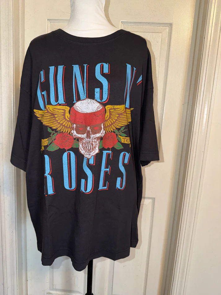 Guns N’ Roses Double Sided Oversized Distressed Tee