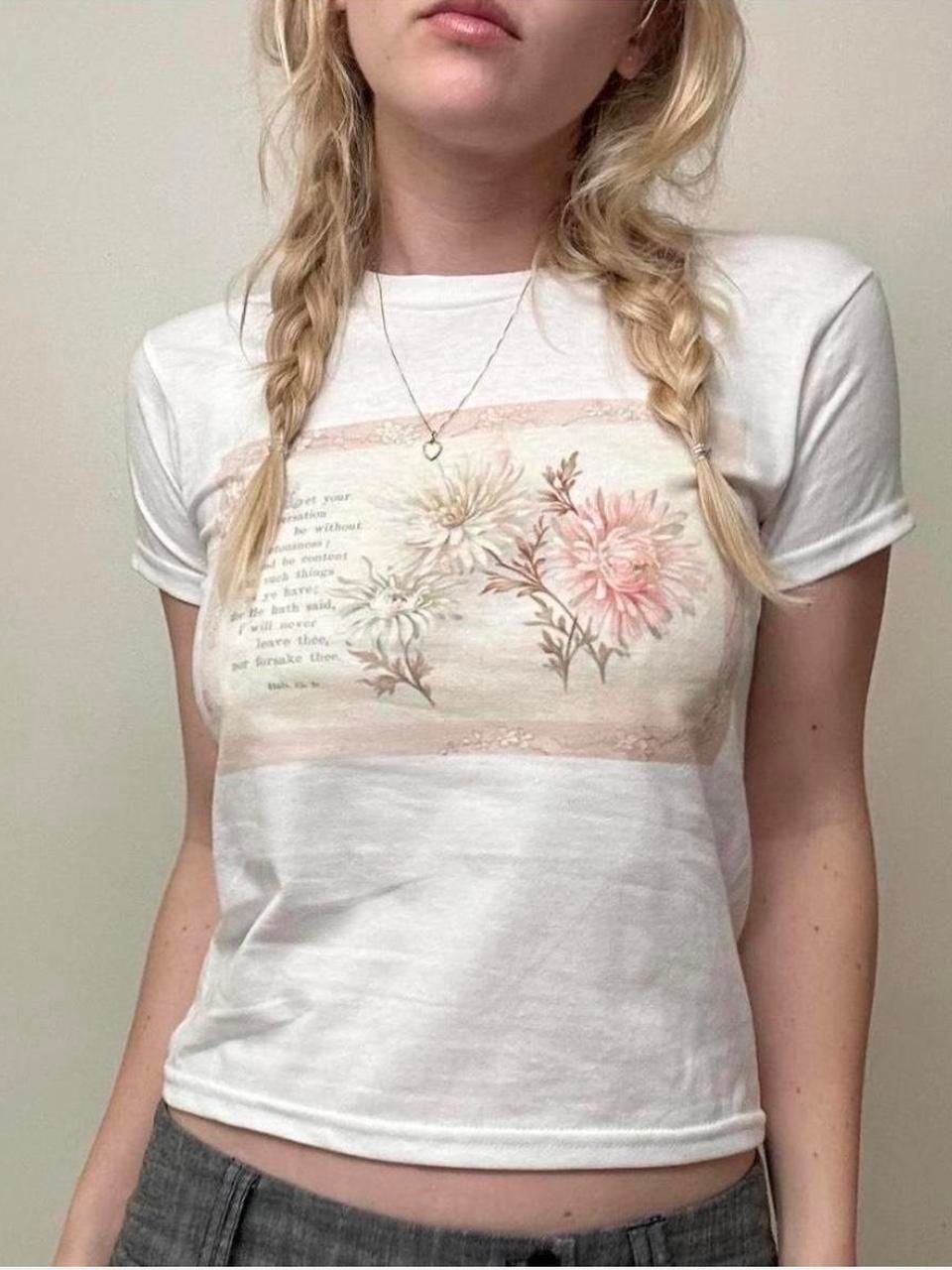 Women's White and Cream Shirt