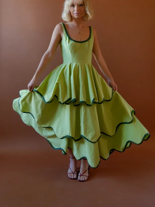The Millie Dress in Matcha