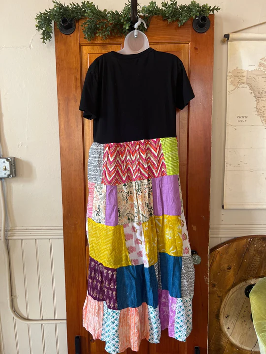 BLINK-182 patchwork maxi dress